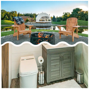 Incinerating Toilet in "Luxury Romantic Glamping Dome in Niagara Region"