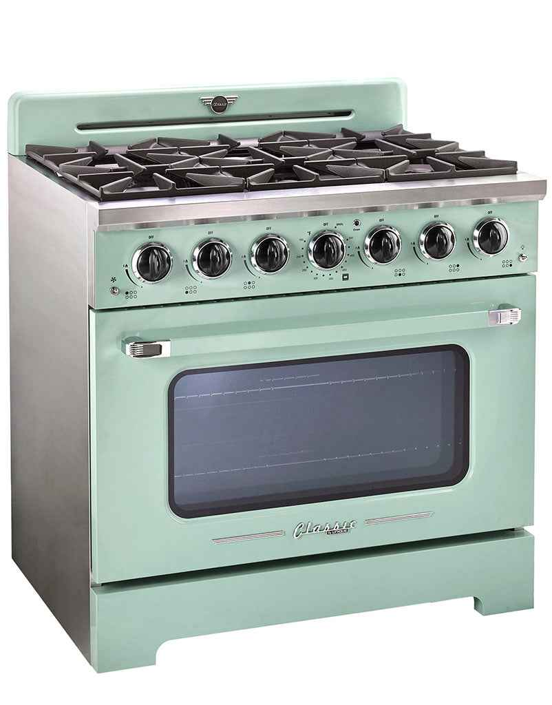 Classic Retro by Unique 36” Pro Convection Gas Range