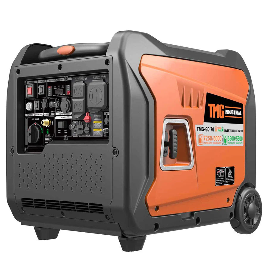 TMG Industrial GDI70 - 7250W Portable Dual Fuel Inverter Generator - Canadian Off Grid
