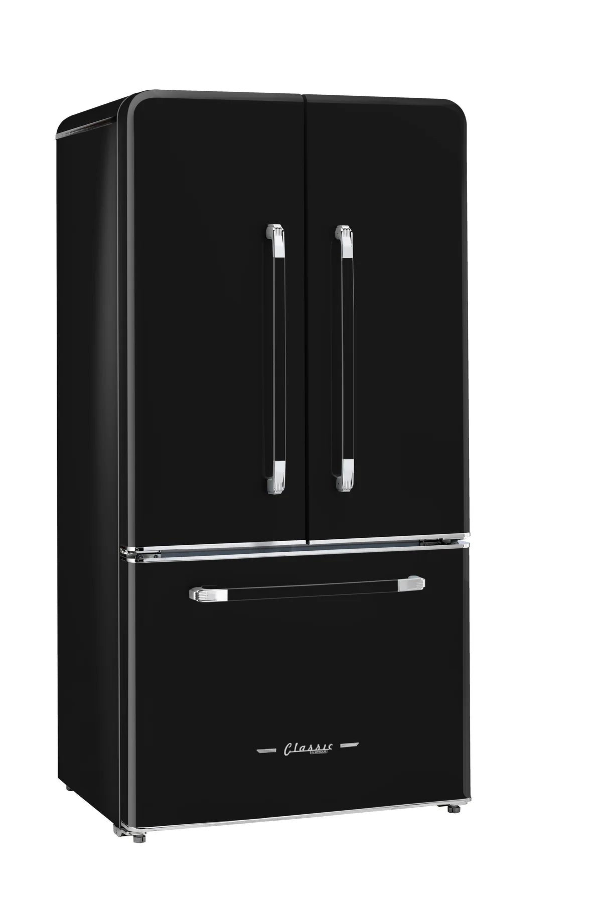 Classic Retro by Unique 595L AC French Door Refrigerator (21.4 Cu/Ft) - Canadian Off Grid