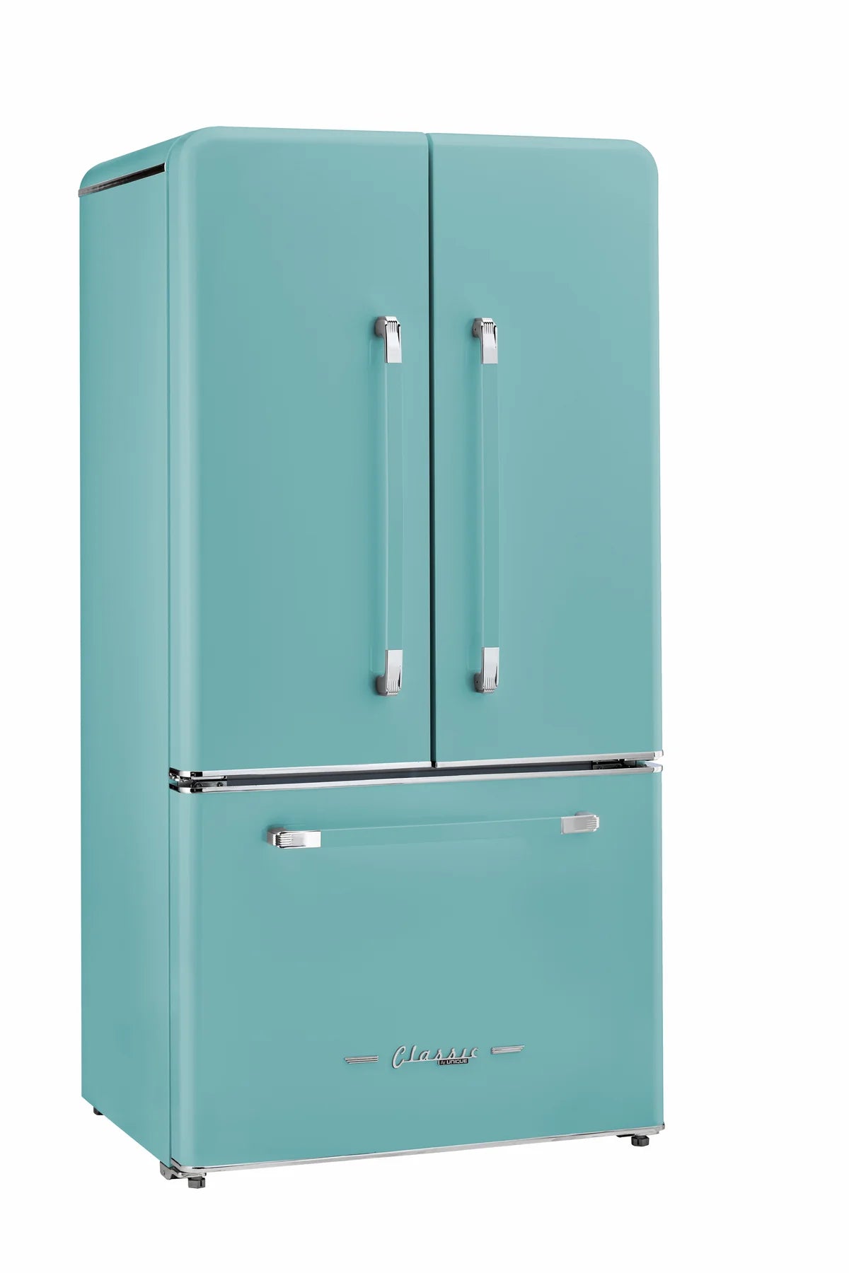 Classic Retro by Unique 595L AC French Door Refrigerator (21.4 Cu/Ft) - Canadian Off Grid