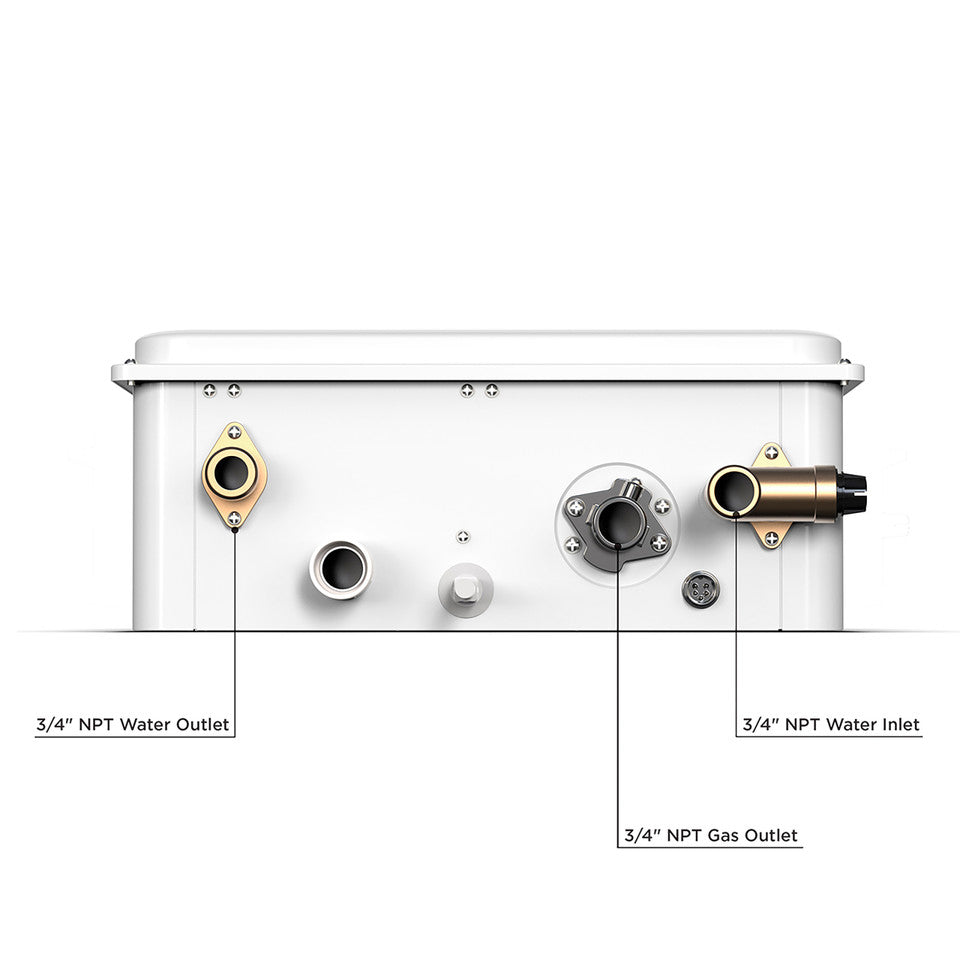 Eccotemp Builder Series Indoor 6.8 GPM Liquid Propane Tankless Water Heater w/ 4" Horizontal Vent Kit - Canadian Off Grid