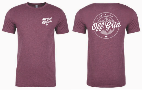 Canadian Off Grid Lifestyle T-Shirt Maroon