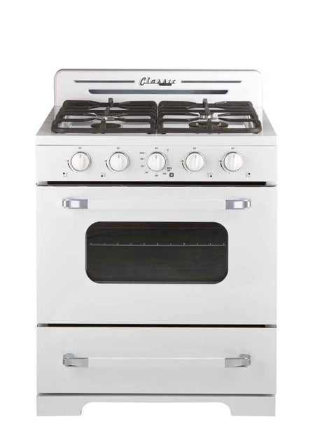 Classic Retro by Unique 30” Off-Grid Propane Range (Battery Ignition)