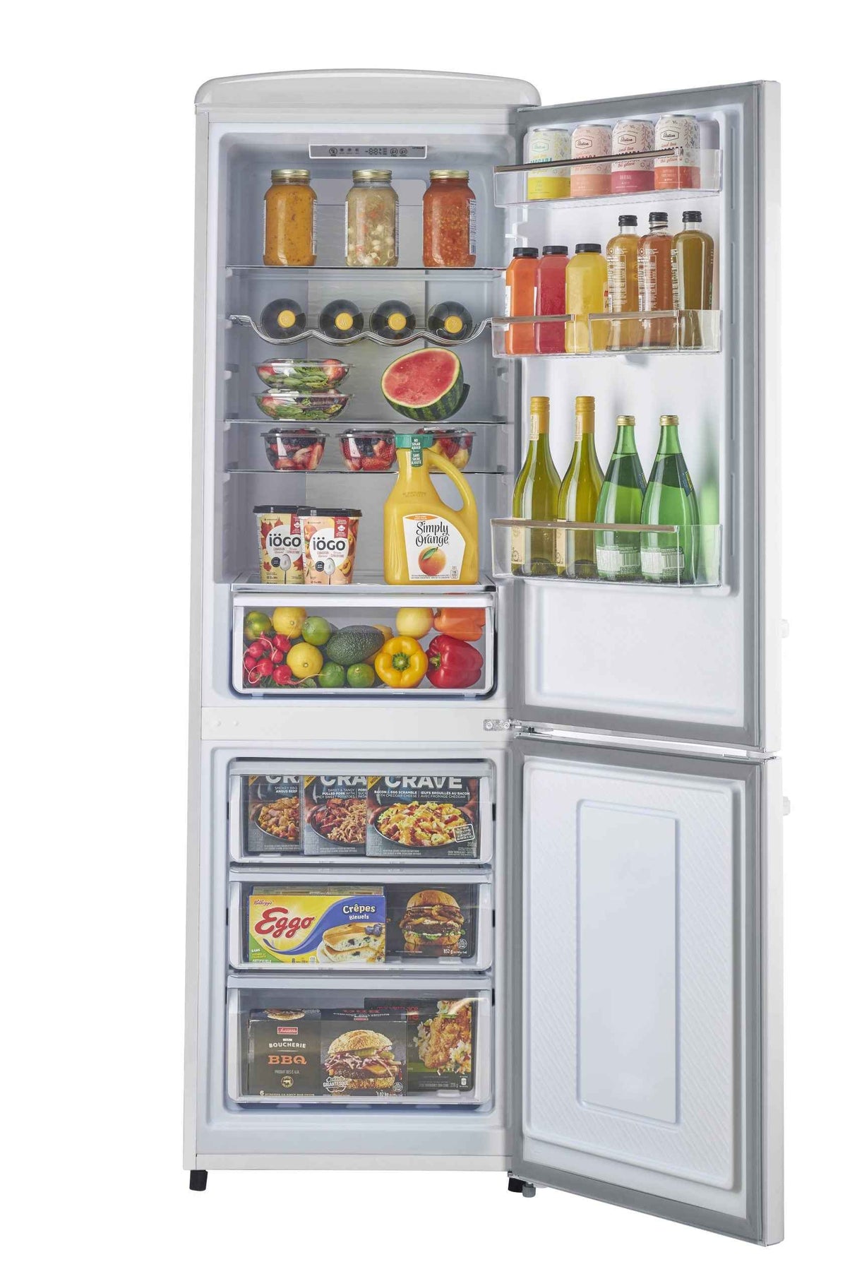 Classic Retro by Unique 12 Cu/ft Bottom Mount Refrigerator