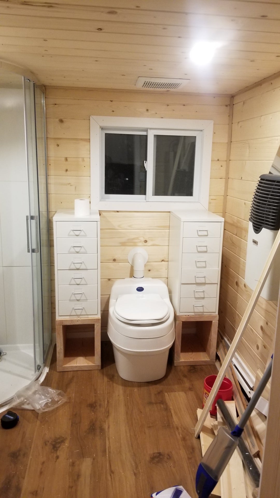 Separett Toilet & Off Grid Wall Heater - Canadian Off Grid