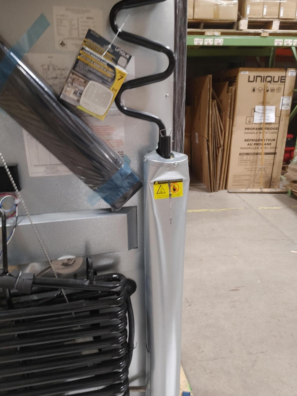 Unique 8 Cu/Ft Propane Refrigerator - Black / Carbon Monoxide Interlock (Scratch & Dent)