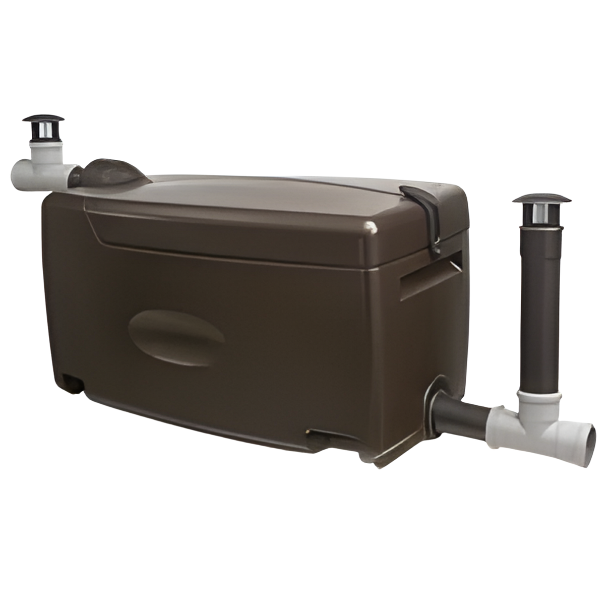 Front view of Biolan grey water filter system closed for off-grid greywater treatment in Canada