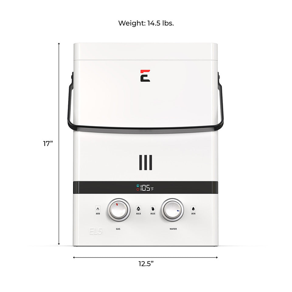 Eccotemp Luxé EL5 1.5 GPM Portable Outdoor Tankless Water Heater - Canadian Off Grid