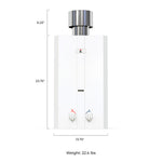 Eccotemp L10 Portable Outdoor Tankless Water Heater w/ EccoFlo Diaphragm 12V Pump and Strainer