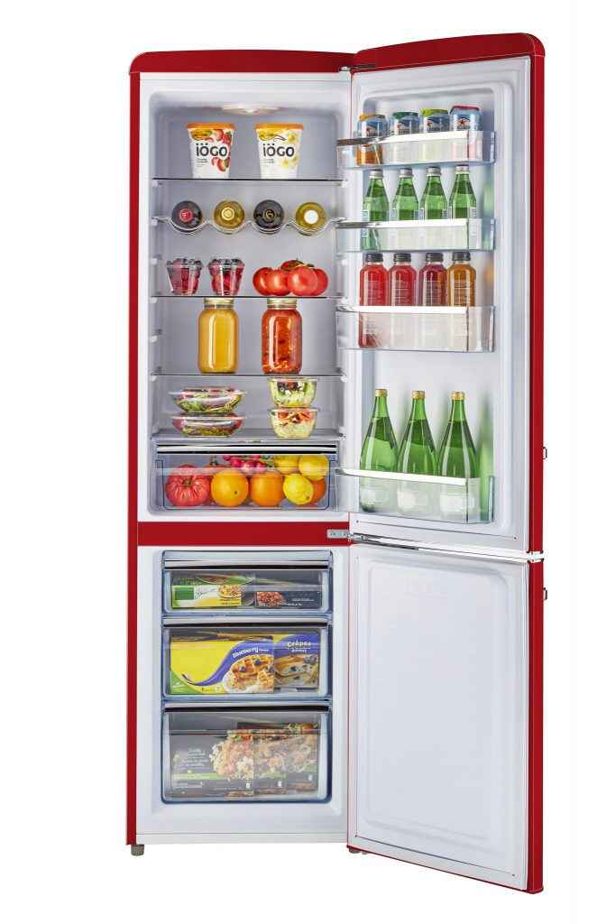 Classic Retro by Unique 9 Cu/Ft Bottom Mount Refrigerator