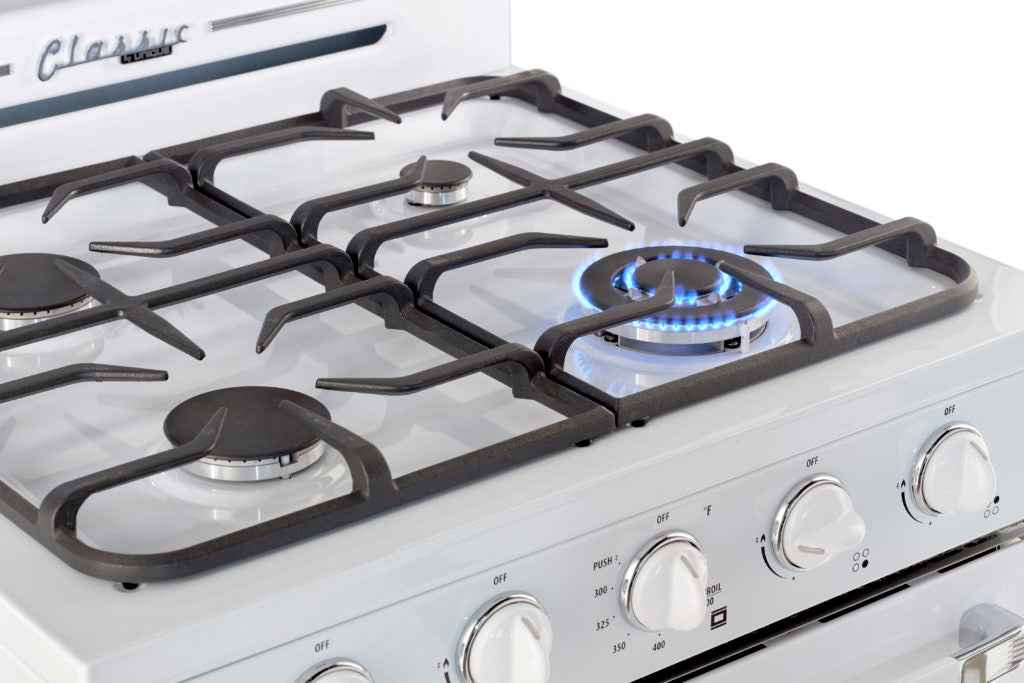 Classic Retro by Unique 30” Off-Grid Propane Range (Battery Ignition)