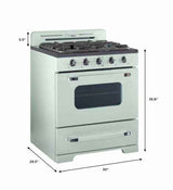 Classic Retro by Unique 30” Off-Grid Propane Range (Battery Ignition)