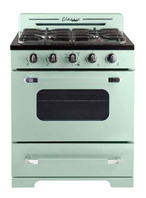 Classic Retro by Unique 30” Off-Grid Propane Range (Battery Ignition)