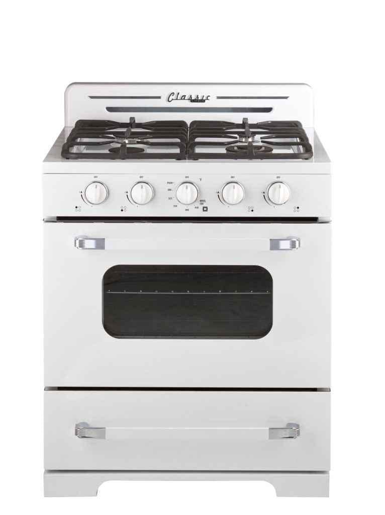 Classic Retro by Unique 30” Off-Grid Propane Range (Battery Ignition)