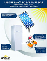 Unique 9 Cu/Ft 12/24v 260L Solar Refrigerator
