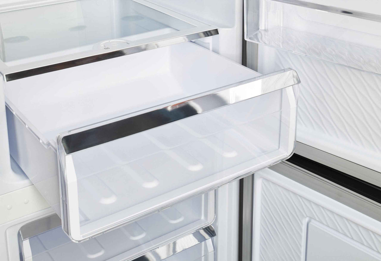 Prestige by Unique 21.6 in. 8.7 Cu/ft. Bottom Freezer Refrigerator